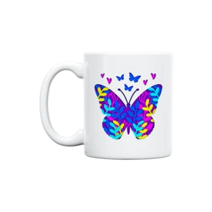 3D colorful butterfly (3 boyutlu renkli kelebek) Kupa Ürün Görseli
