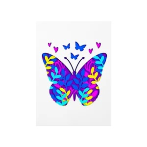 3D colorful butterfly (3 boyutlu renkli kelebek) Poster Ürün Görseli