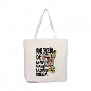 Kaldırmayan Kafa Kanvas Çanta Ürün Görseli