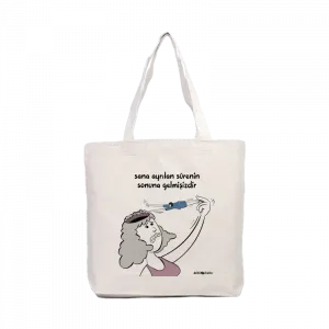 sana ayrıldan sürenin sonuna gelmişizdir Kanvas Çanta Ürün Görseli