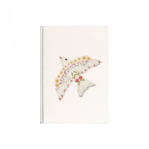 Süslü Kuş Kanvas Defter Ürün Görseli