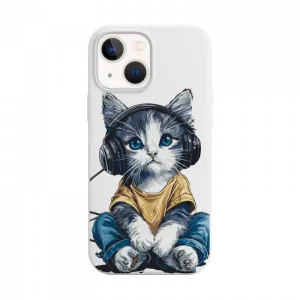 Cute DJ Cat iPhone Kılıf Ürün Görseli