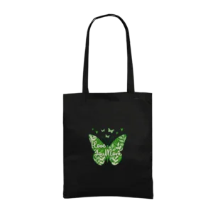 I love you mom 3D butterfly green (anneler günü) Gabardin Çanta Ürün Görseli