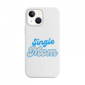 Single mom, Bekar anne mavi iPhone Kılıf Ürün Görseli