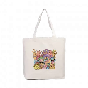 Monster Doodle Kanvas Çanta Ürün Görseli