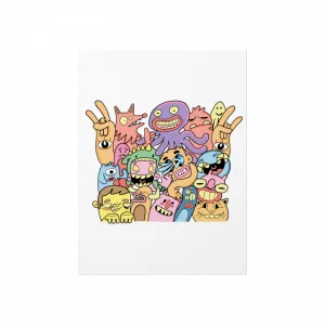 Monster Doodle Poster Ürün Görseli
