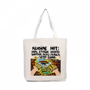 Kendime Not Kanvas Çanta Ürün Görseli